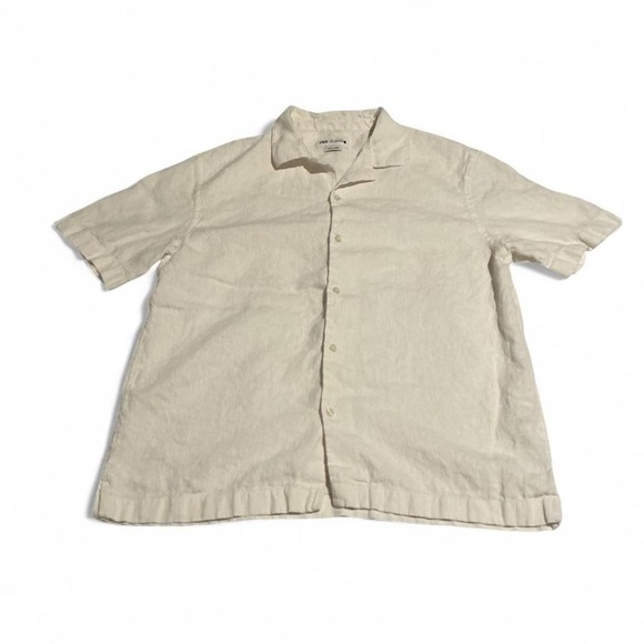 Zara Other - White linen button-up shirt with a‎ relaxed fit #summer #vacation #resortwear